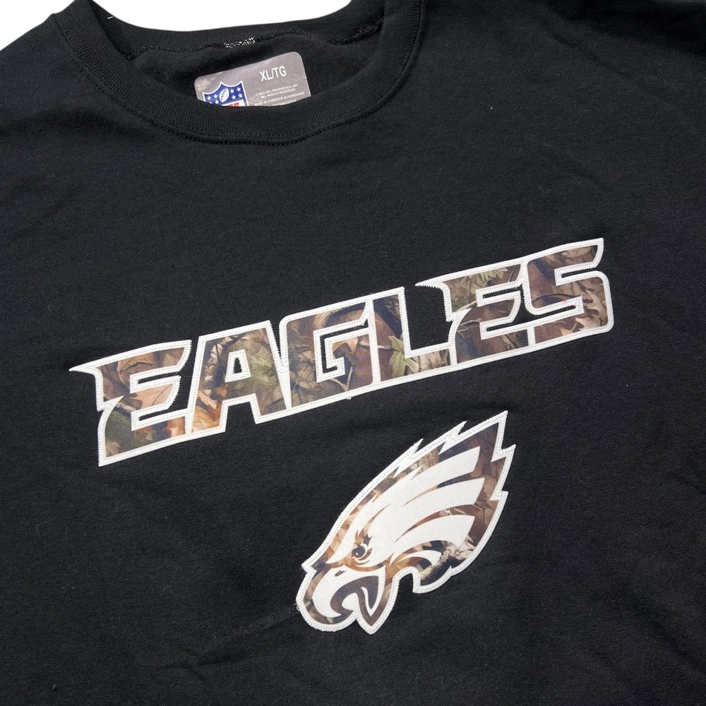 Philadelphia Eagles NFL Camo Crewneck Sweatshirt Size XL NWT - Picture 3 of 5